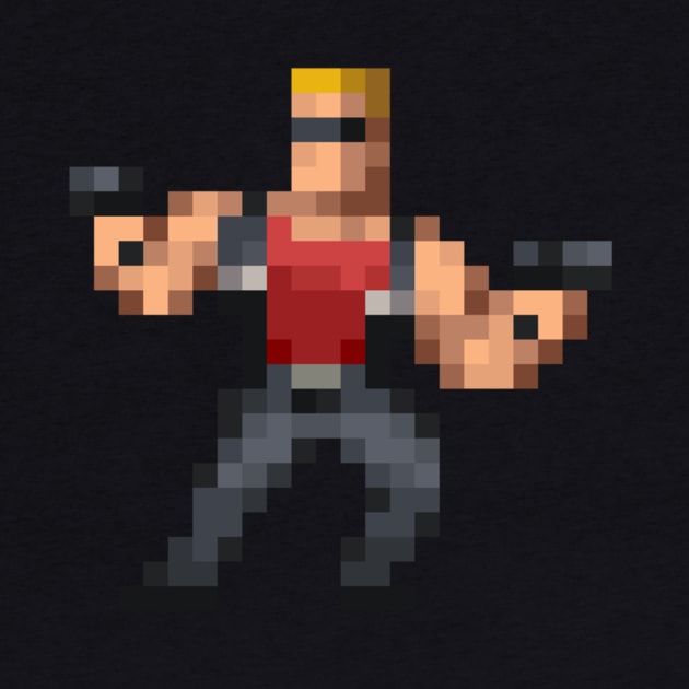 Duke Nukem low-res pixelart by JinnPixel